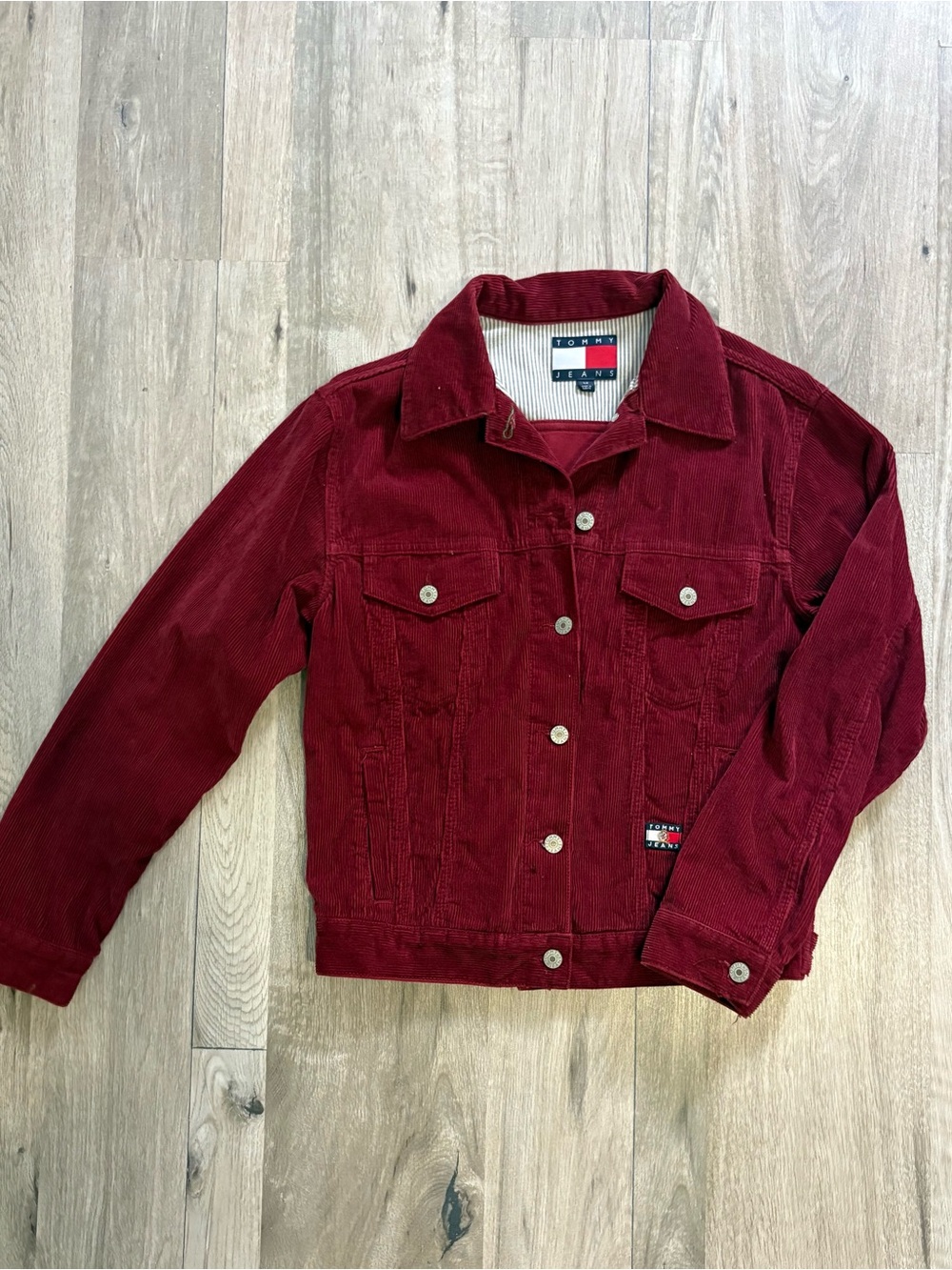 Tommy jeans burgundy Corduroy Jacket